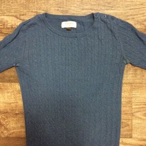 Sonoma s blue cable knit long sleeve sweater